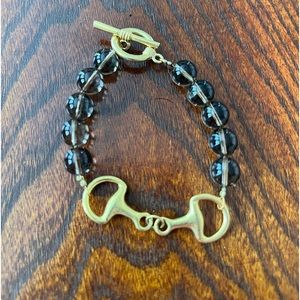 Horse bit toggle clasp bracelet